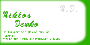 miklos demko business card